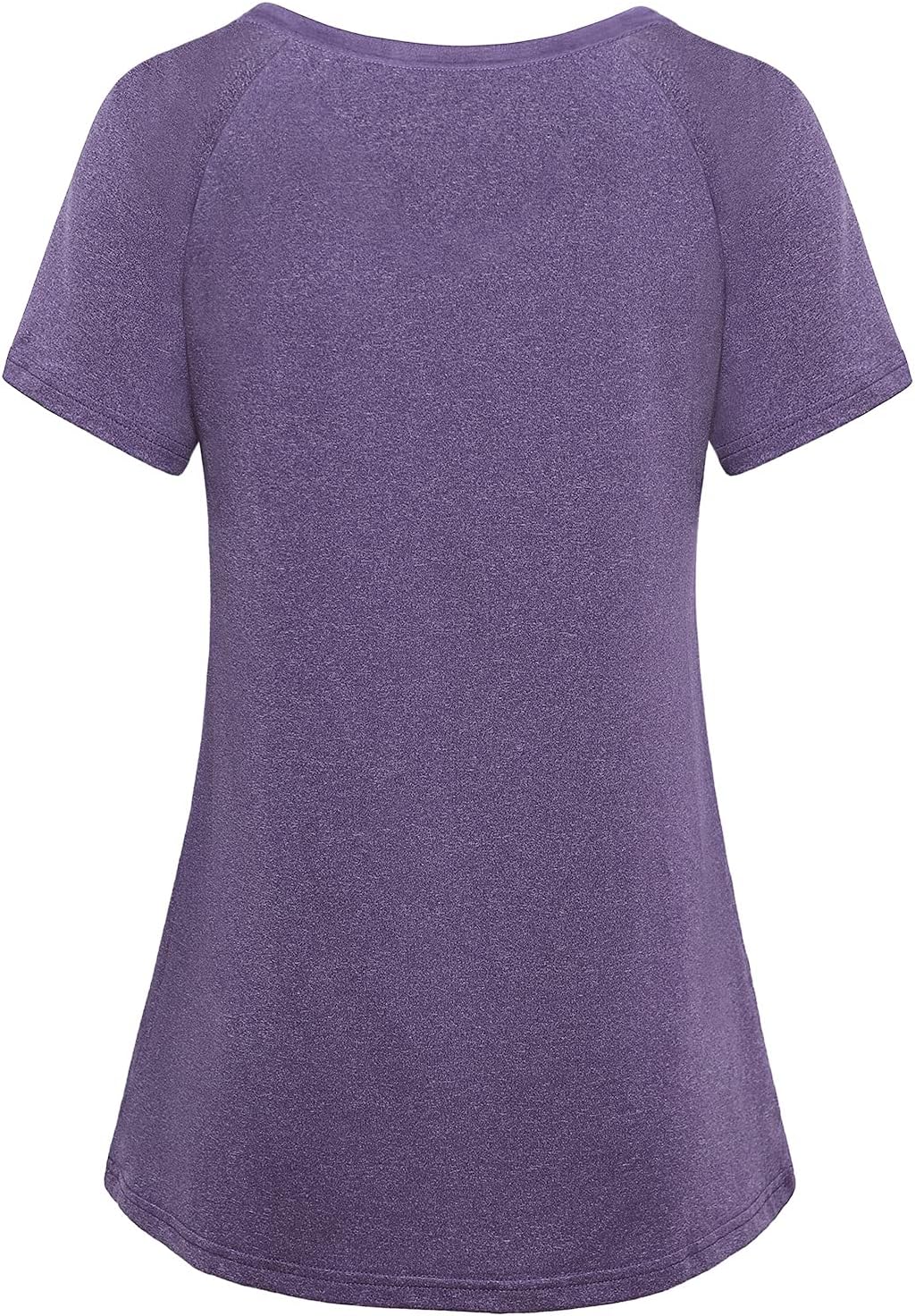 Vldnery Women's Quick-Dry Yoga Workout Shirt - Loose Fit Athletic Top for Gym | 2025 Collection