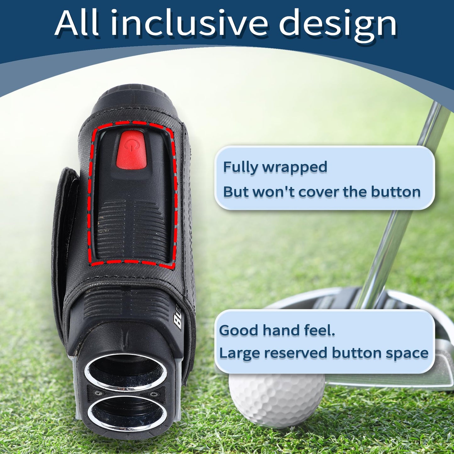 Kanmoon Golf Rangefinder Magnetic Strap, Adjustable Magnetic Rangefinder Strap Holder Wrap Mount for Golf Cart with Strong Magnet, Golf Accessories