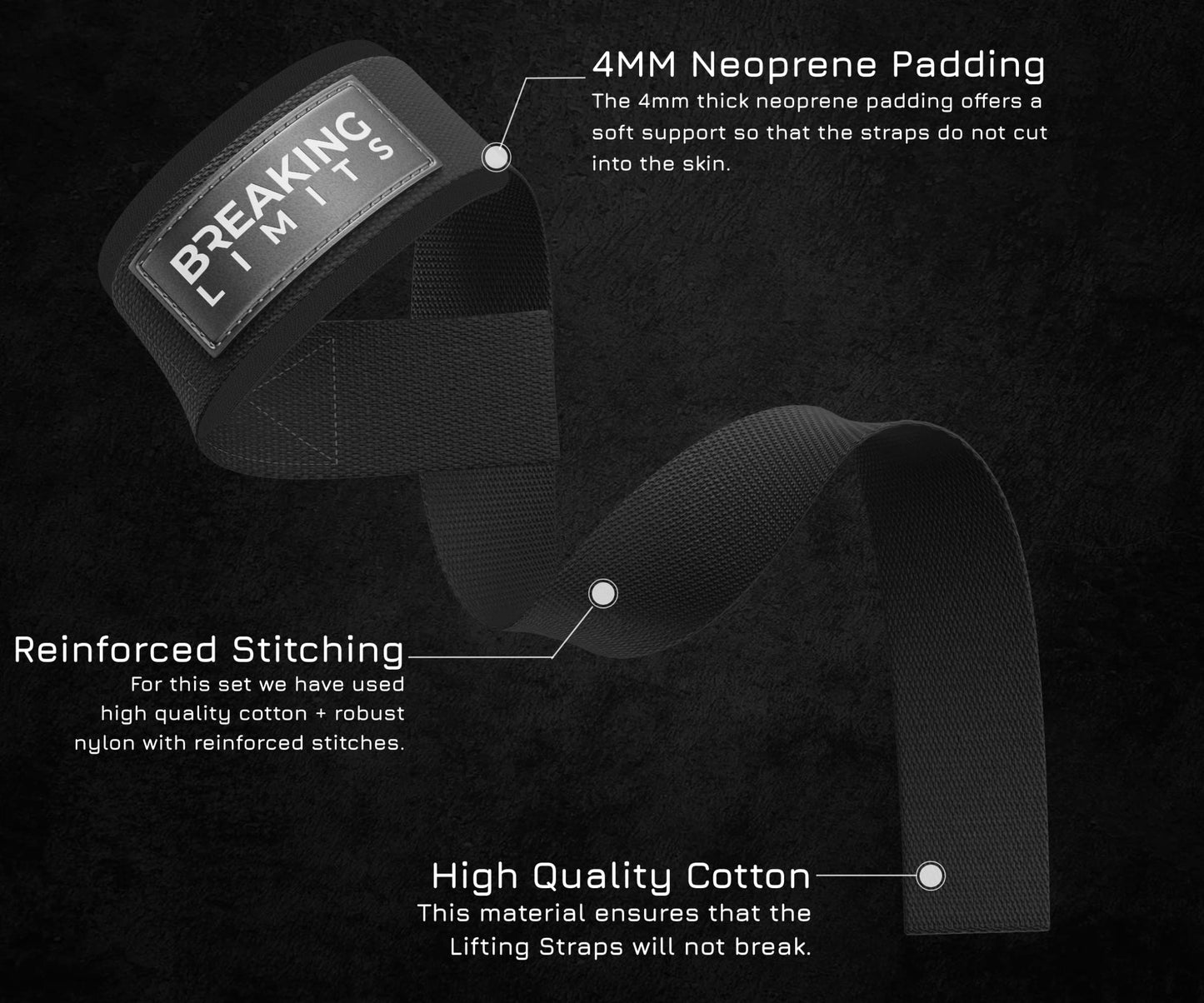 Breaking Limits Lifting Straps & Wrist Wraps for Weightlifting Men & Women