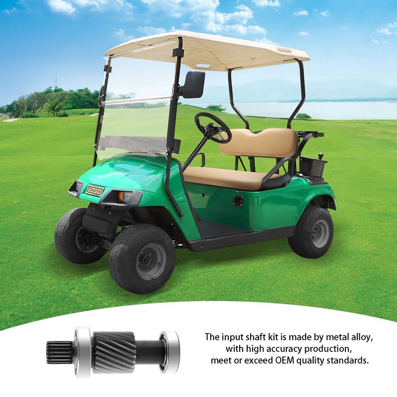 Roykaw Golf Cart Input Shaft Kit for EZGO Marathon/TXT/Medalist 1988-1990 & 1994-Up Electric Models, 19 Splines/21 Tooth, 1.5" Diameter Gear, Replaces OEM # 26926-G01, 26926G01, 28095G01, 612556