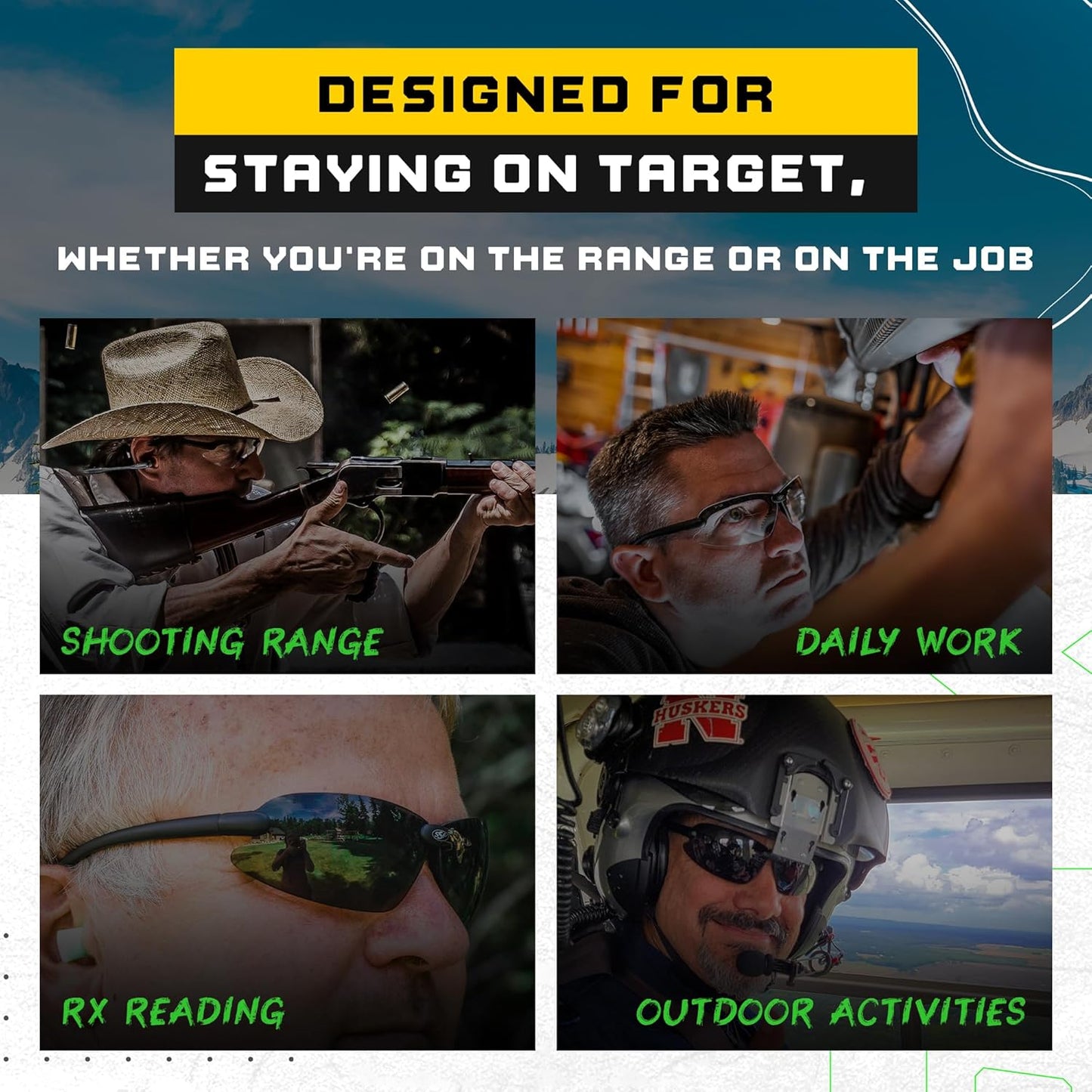 SSP Eyewear Tactical Safety Shooting Glasses - HD A-Eye NVR/Fog Lenses for Ultimate Clarity