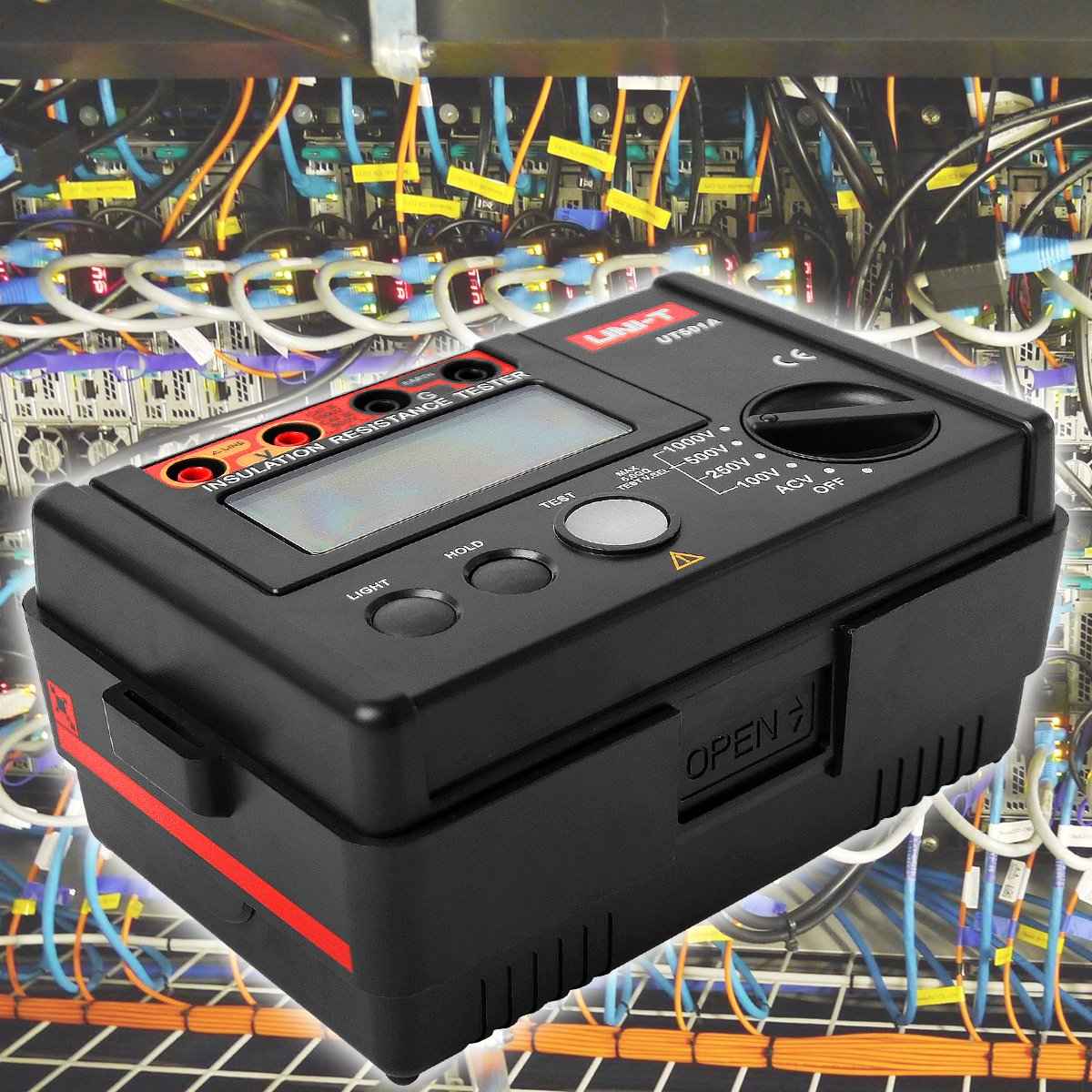 Megohmmeter, UNI-T Insulation Tester 1000v, Will Accurately Measure Insulation Values up to 1000 Megohms at 750 Volts, Electrical Tester 0-5G Ohm Meter, 2000 Counts LCD Display with Backlight UT501A