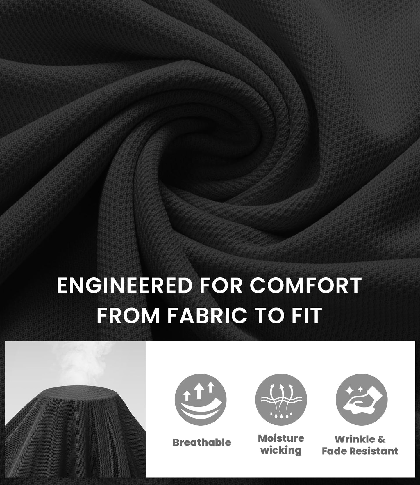 V VALANCH Black Polo Shirts for Men Short Sleeve Moisture Wicking Golf Polo Collared Sport Tennis Shirts,Black,XL