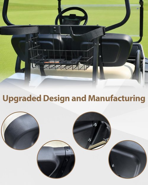 SAUTVS Seat Back Cap Seat Back Shell Cover Assembly for Club Car DS 2001+ Golf Cart Accessories, Replace #1022370-01