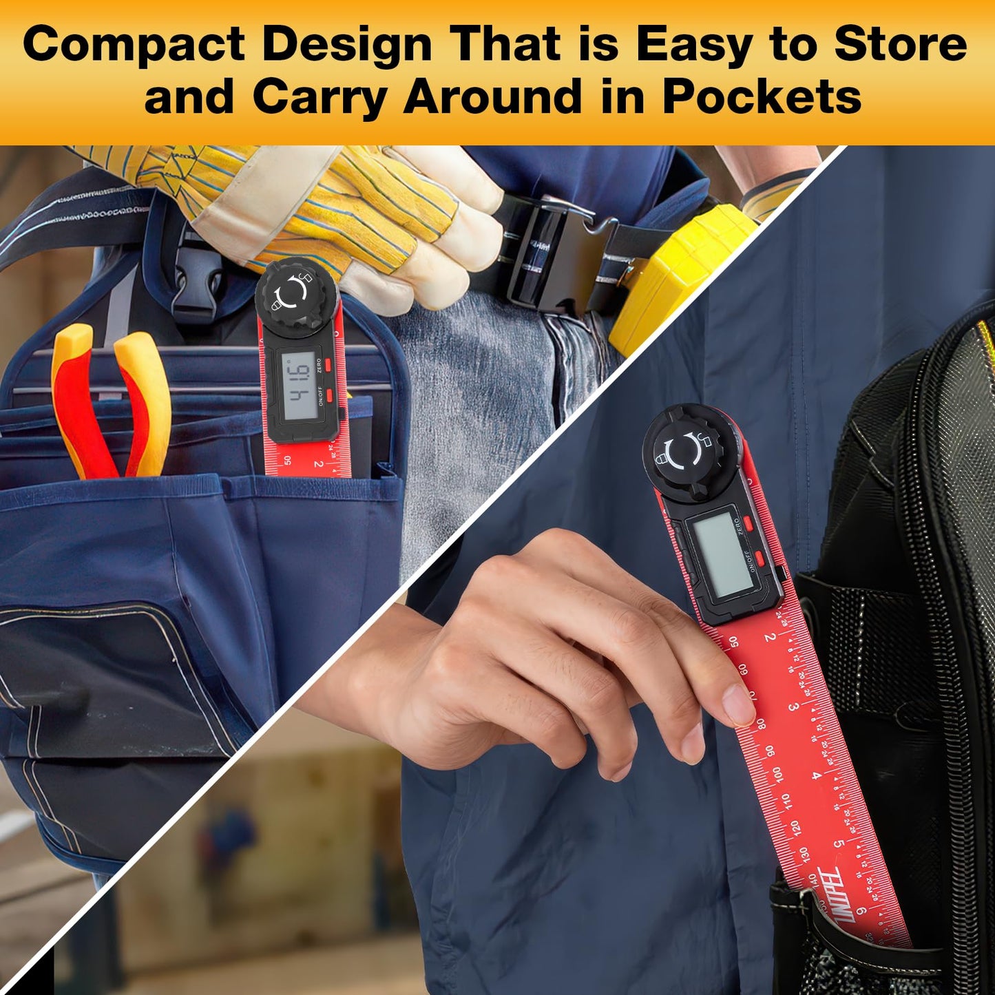 UNIPEC Digital Angle Finder Protractor, Angle Finder Ruler, 7inch 200mm 7inch/200mm, Angle Measuring Tool for Woodworking,Carpenter,Construction,DIY Measurement