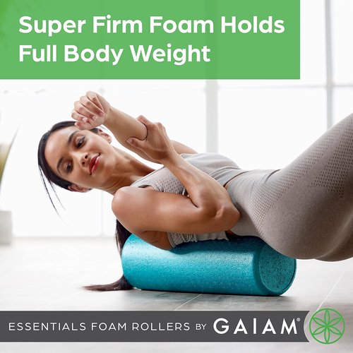Gaiam Essentials Foam Roller - High Density Deep Tissue Massager for Back Pain Relief & Sore Muscles