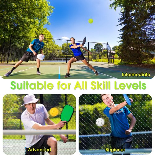 Avesfer 6/20/40 PCS Mini Pickleballs (Diameter 42mm) Soft Eva Anti-Crack Hollow Quiet Training Pickle Balls Great for Pickleball Drills Green (20)