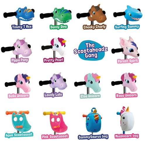 Scootaheadz Owl Scooter Seat – Fun Baby Doll Accessories - Adorable Kids Micro Scooter Accessories - Teddy Carrier for Toddlers - Also Fits Bikes and Trikes - Bike Doll Seat in Aqua Blue