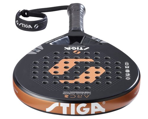 STIGA ARC 2 Padel Racket with Generous Face - Black/Chrome