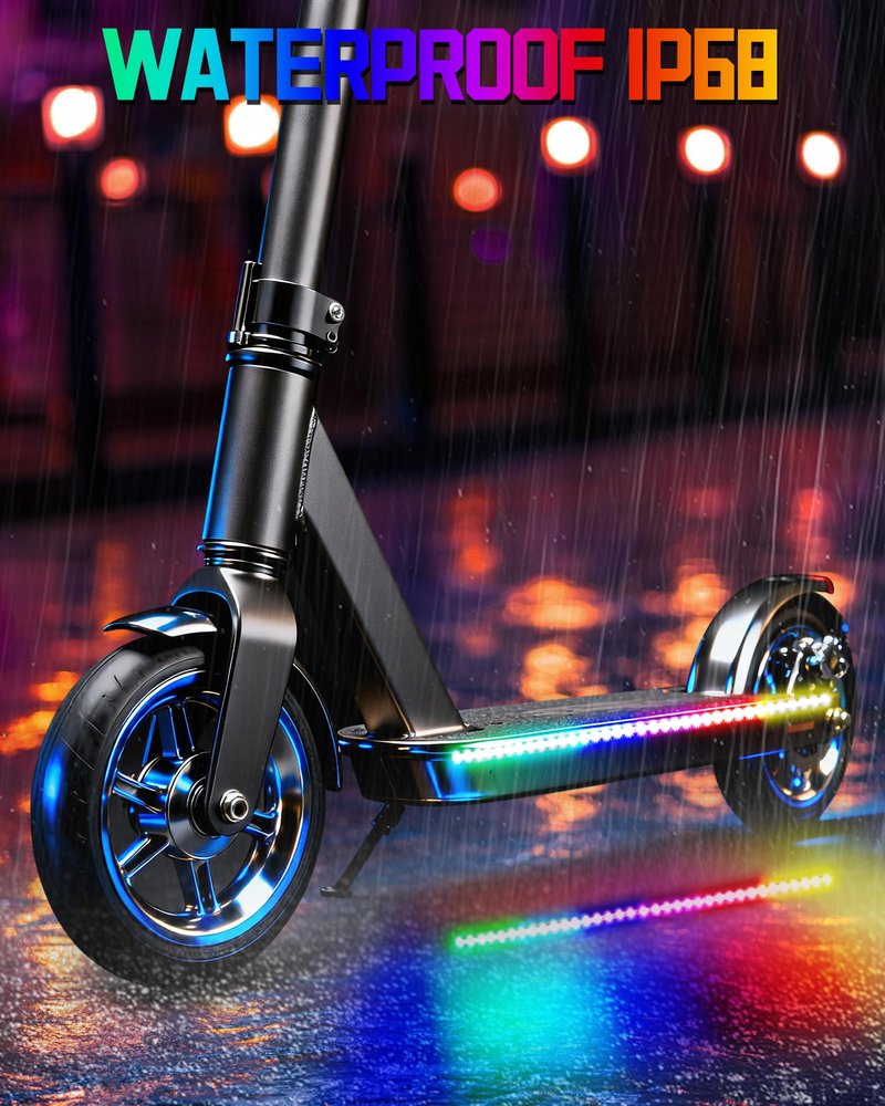MINEXITY Led Lights for Scooter Night Riding, Remote & APP Controlled Colorful Skateboard Lights 57 LEDs