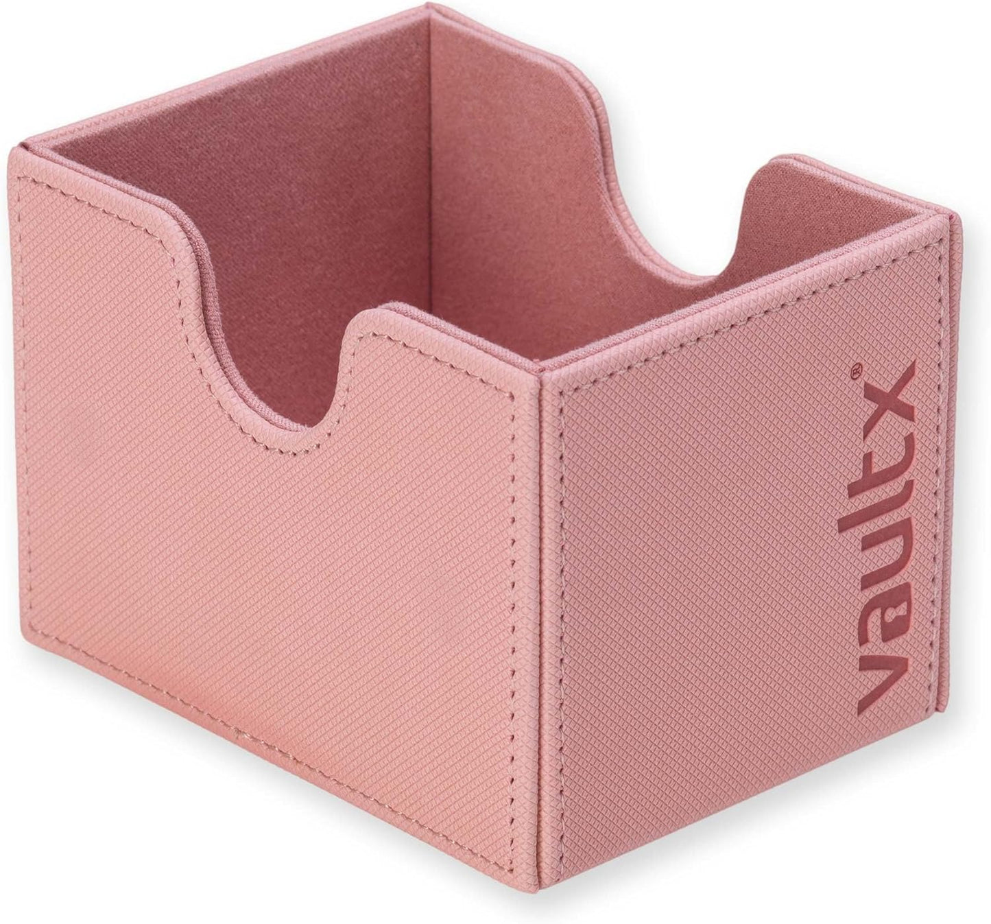 Vault X Trading Card Sideloading Deck Box - Premium Exo-Tec Material | Holds 100+ Sleeved Cards (Pink)