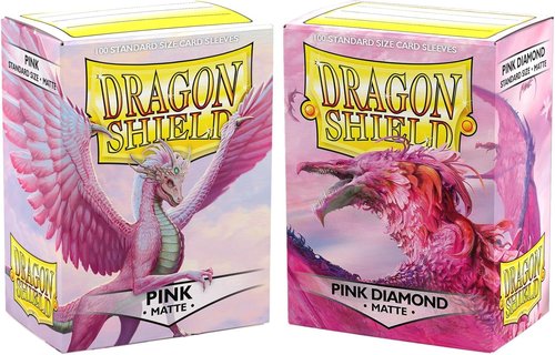 Dragon Shield | Premium Pink TCG Sleeves Bundle - 2X 100 CT Smooth & Tough | Compatible with Pokémon, Flesh & Blood, One Piece & Magic The Gathering