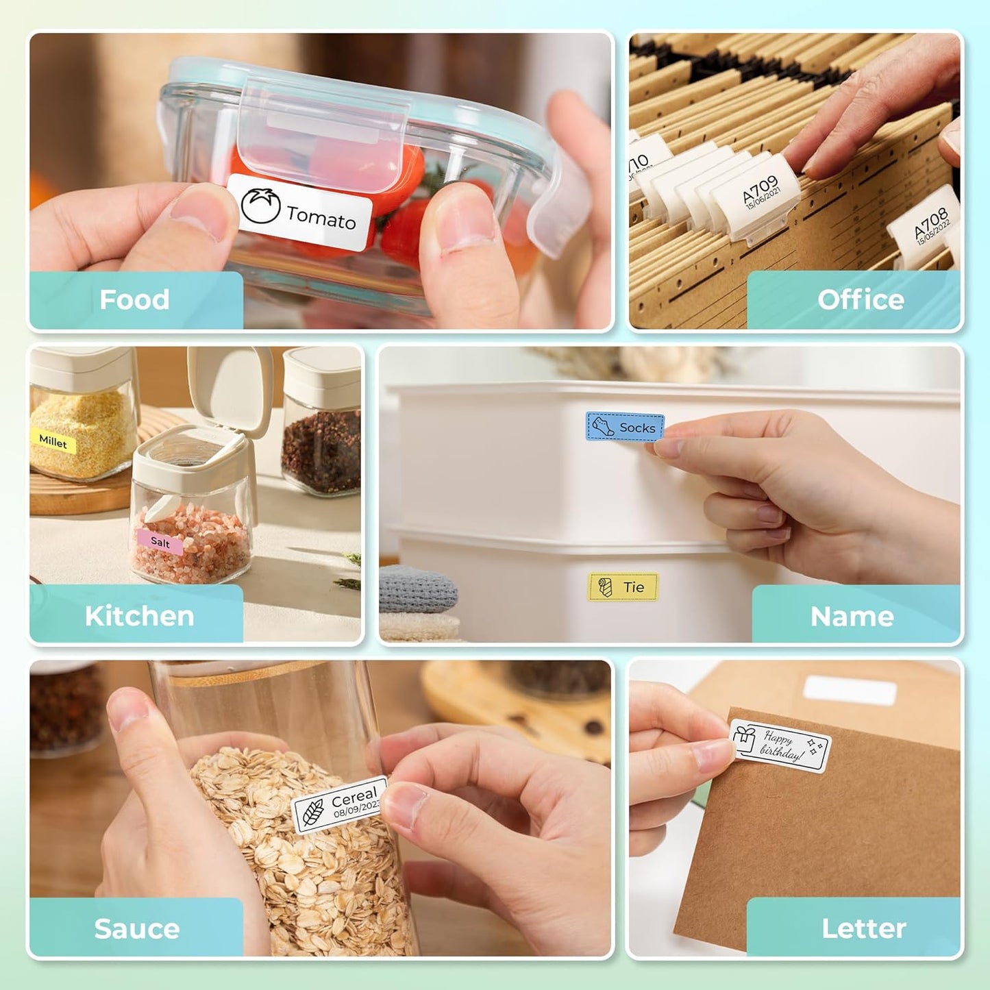 Nelko Label Maker - P21 Bluetooth Mini Printer with Multiple Templates | Wireless, Compact, White