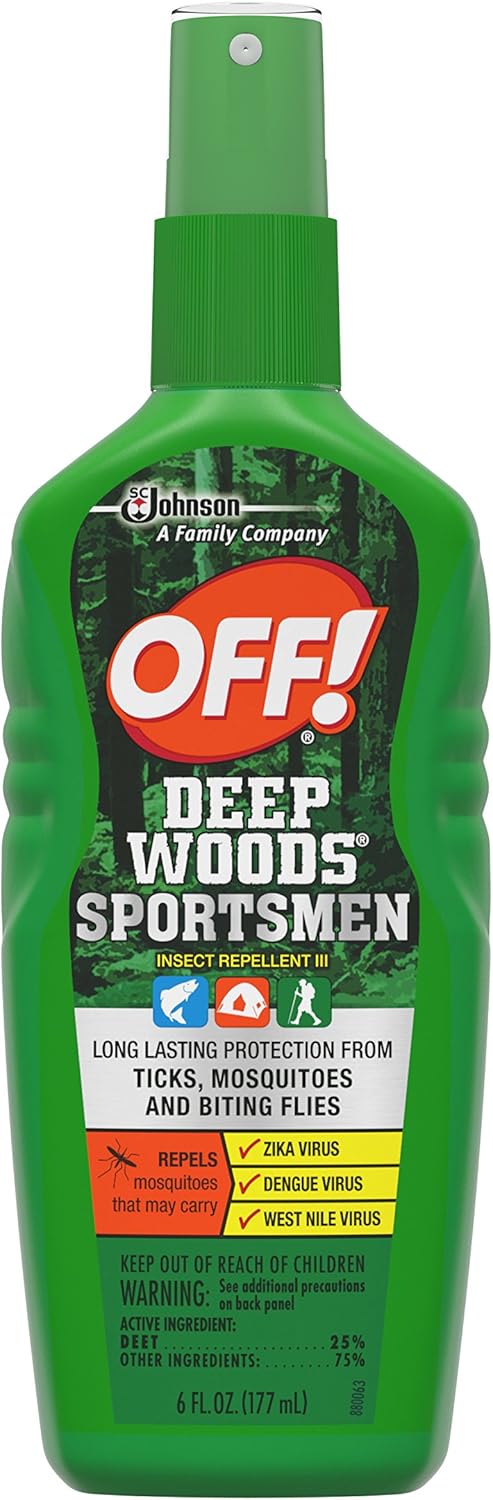 OFF! Deep Woods Insect Repellent Spray - Long-Lasting Mosquito Protection, 6 oz
