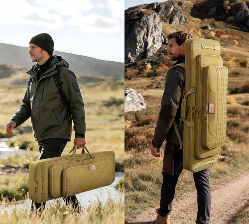 CVLIFE Soft Rifle Case - Triple Layered Double Rifle Bag with Lockable Zipper | Oversized 36"-46" for Outdoor Hunting