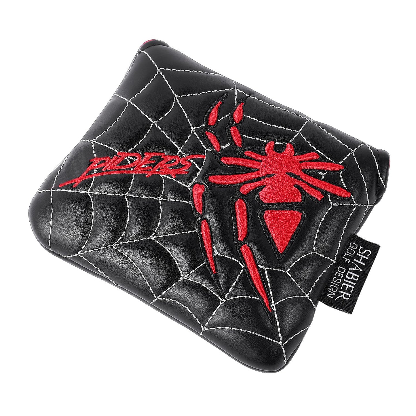 SHABIER Golf Large Mallet Headcover for with piders Design for Golf Putter Club (Black piderS)