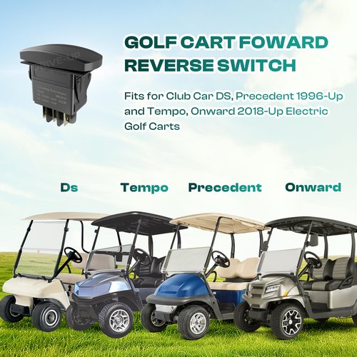 DRIVE UP Foward Reverse Switch Compatible with Club Car DS, Precedent 1996-Up 48V Electric Golf Cart PowerDrive Plus and Tempo 2018-Up Electric Golf Cart, OEM 101856001 101856002