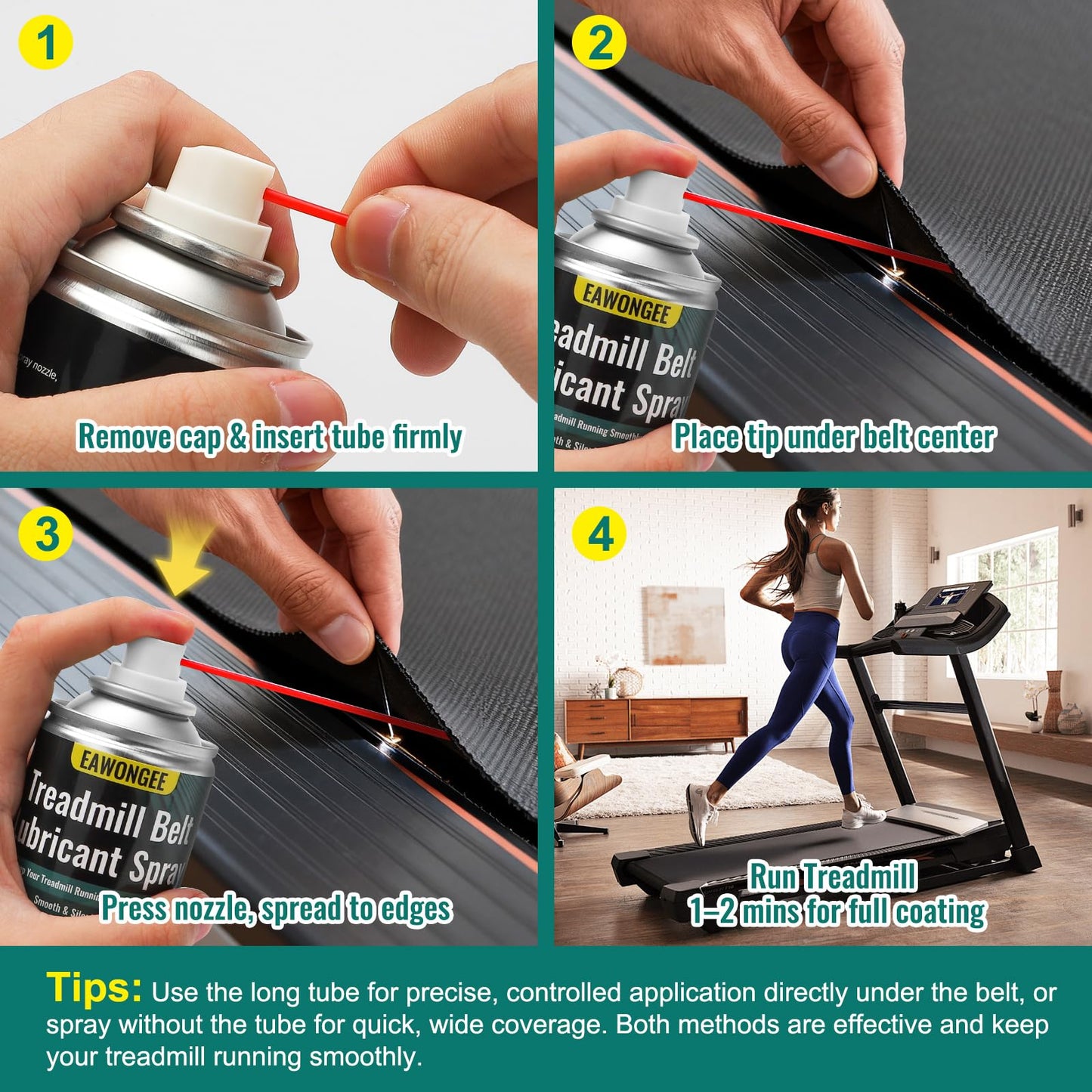 EAWONGEE Treadmill Belt Lubricant Spray 7.2oz