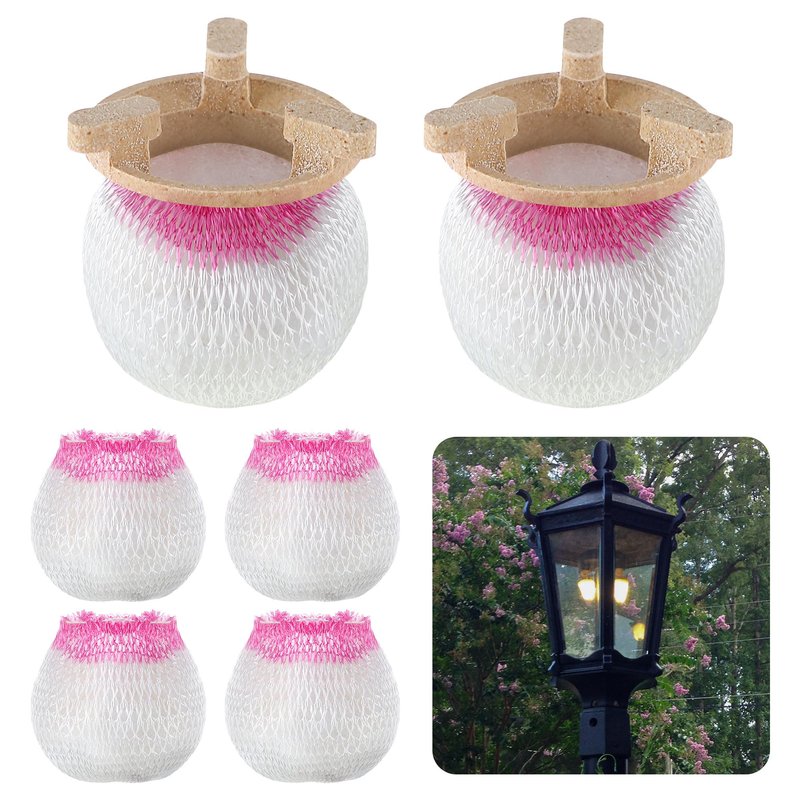 Ceoighe Gas Lamp Mantles with 179B Porcelain Attachment Ring, Soft Inverted Mantle, Lantern Mantle, Ideal for Outdoor Gas Lamps, Standard, & Inverted Gaslights (Include 2 179b Ring 6 Lamp Mantles)