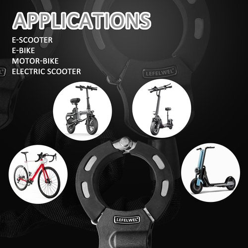 Scooter Locks Anti Theft,Bike Chain Lock,Best Electric Scooter Lock for Segway,Ninebot,Xiaomi, Razor and Bicycle Lock Cable Accessories