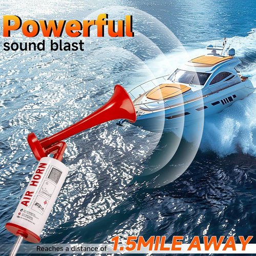 BANHAO Super Loud Handheld Air Horn - Reusable Noise Maker for Boating, Camping & Events