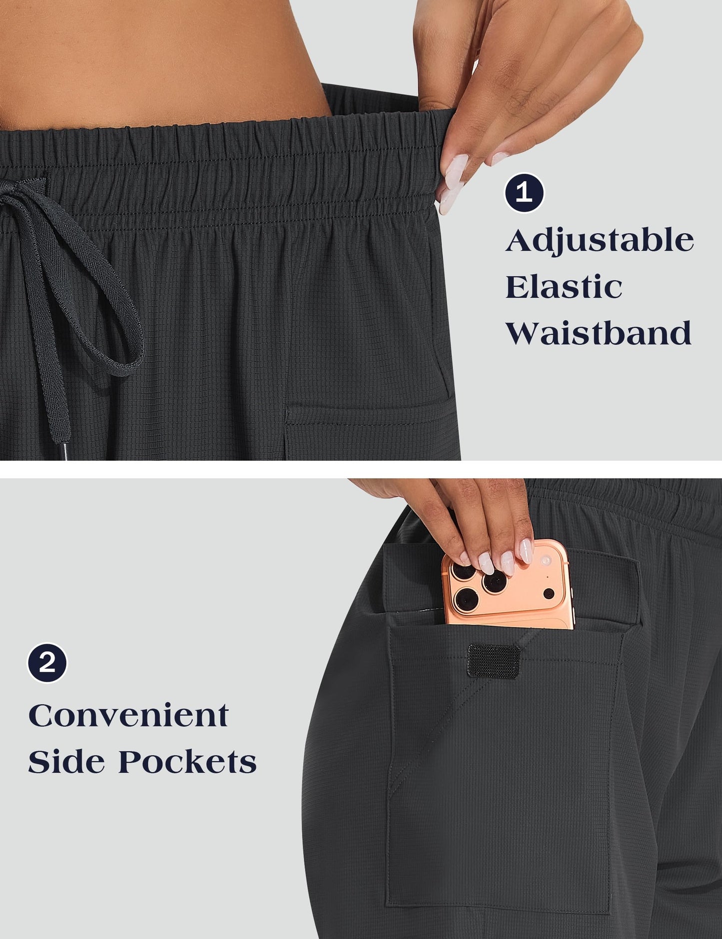 EZRUN Women's 5" Hiking Shorts Lightweight Quick Dry Athletic Shorts with Pockets Casual Travel Summer Cool 2026(Dark Gray M)