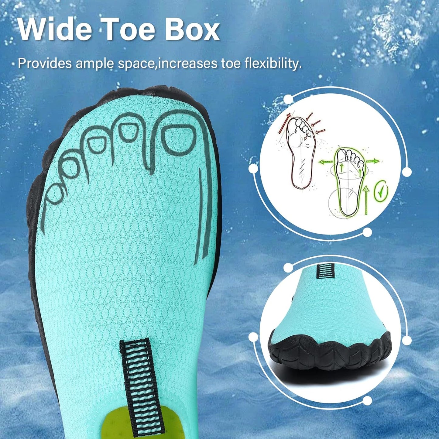 Water Shoes Womens Mens Quick-Dry Aqua Yoga Socks Barefoot Swim Pool Beach Shoes for Walking Hiking Diving Surf Ootdoor Water Sports