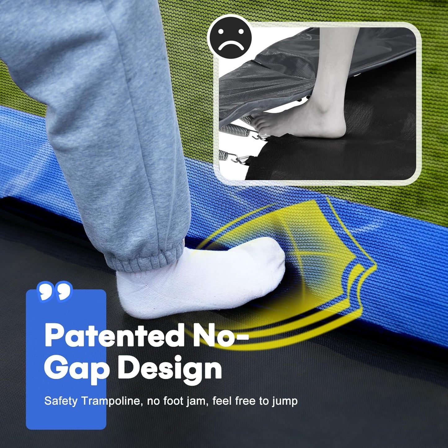 Zupapa Rectangle Trampoline - 1800LBS Weight Capacity | 10x17FT, 9x15FT, 8x14FT - Outdoor Fun with Basketball Hoops for Kids & Adults