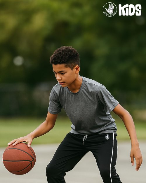 Body Glove Boys Sweatpants - 4 Pack Performance Tricot Boys Joggers with Drawstring Waist - Kids Soft Stretch Athletic Pants, Size 14-16, Black/Grey/Black/Navy