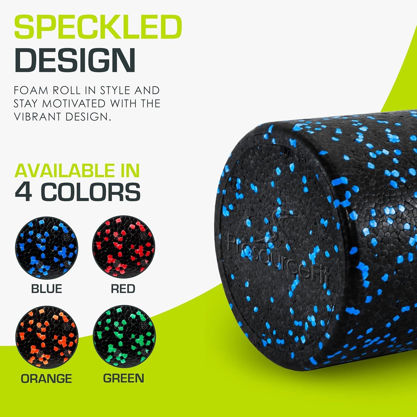 ProsourceFit Foam Roller - 24-Inch High Density Massage Tool for Back Stretching & Muscle Recovery | Black/Blue