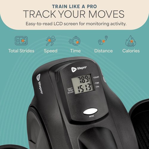 Lifepro Portable Under Desk Elliptical | Motorized Pedal Exerciser for Home Workouts - Mini Foot & Leg Fitness Machine