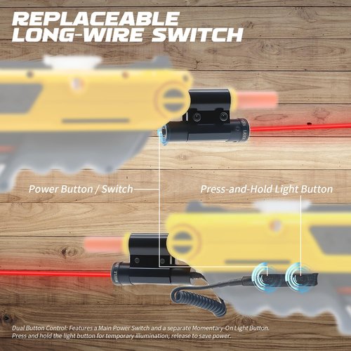 Laser Beam Sight for Bug Salt Gun 4.0,3.0,2.5,2.0 (Only Laser Sight),Adjustable Laser for Fly Gun Salt Shooter,Bug Salt Airsoft Accessories for Indoor and Outdoor