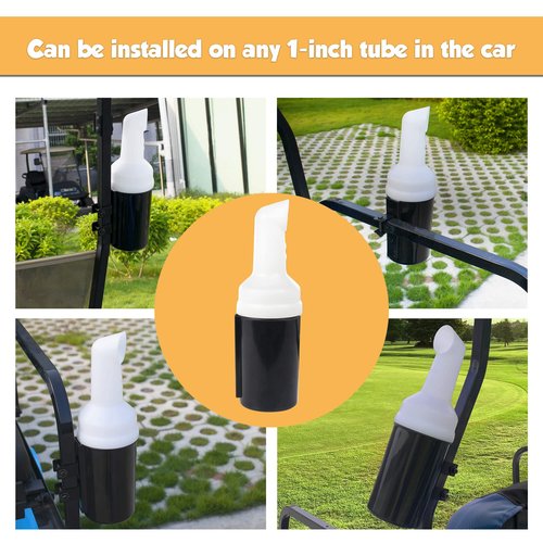 NOKINS Golf Cart No Drilling Sand Bottle for EZGO Club Car Yamaha, Divot Filler Sand Bottle Assembly with Rattle Proof Holder for Golf Carts (Set of 1)