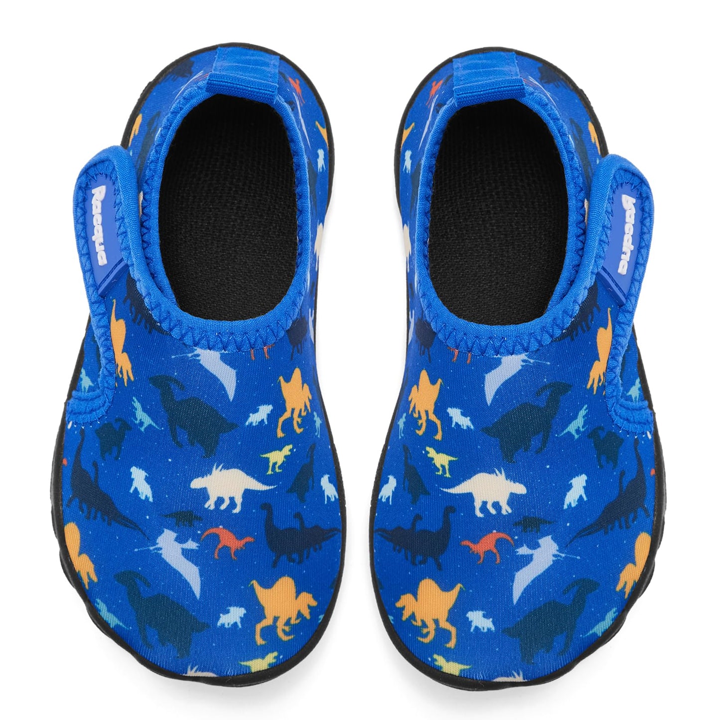 Racqua Toddler Boys Girls Water Shoes Slip-On Quick Dry Aqua Kids Shoes Barefoot Breathable Swim Lightweight Beach Shoes Toddler Blue Dinosaur 7