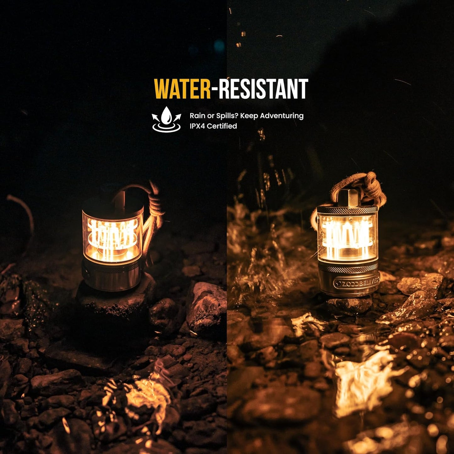 ZOOOBELIVES Vintage Aluminum Camping Lantern - Dimmable Warm Glow, Handcrafted Alloy, 72H USB-C Runtime, IPX4 Waterproof | Perfect for Hiking & Glamping
