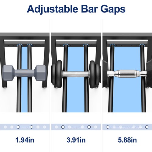 Dumbbell Rack 2-Tier 20 IN Length Adjustable Weight Rack For Home Gym Dumbbells Kettlebell (Rack Only)