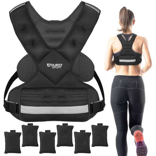 Adjustable Weighted Vest 4-10lbs/11-20lbs/20-32lbs/26-46lbs for Men, W
