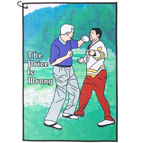 Artpreti Funny Golf Towel, Printed Golf Towels for Golf Bags with Clip, Golf Gift for Men Husband Boyfriend Dad, Birthday Gifts for Fan - The Price is Wrong
