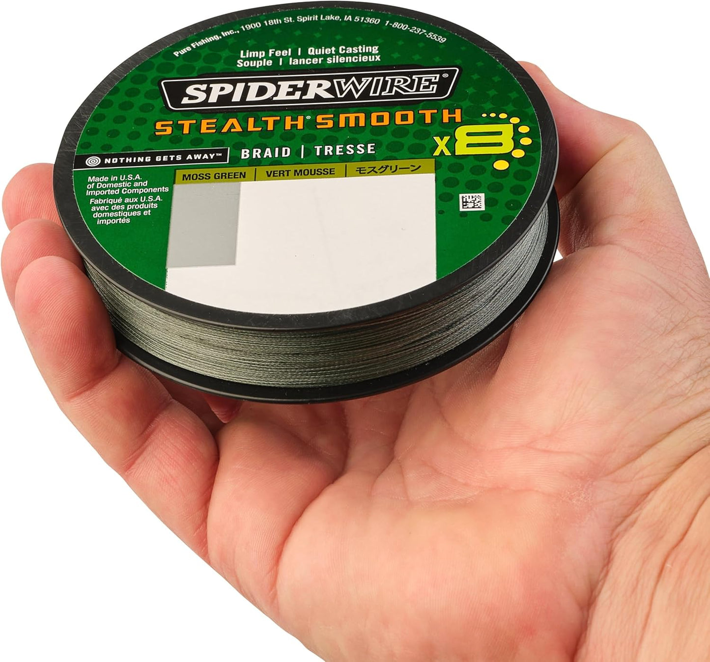 SpiderWire Stealth Braid Fishing Line - High Sensitivity & Strength | 150 Yards, Green