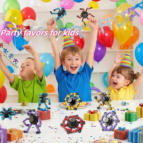 Gokeey Transformable Fidget Spinners - 4 Pcs Stress Relief Sensory Toys for Kids & Adults | Perfect for Ages 8-13
