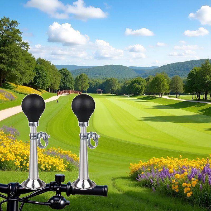 2Pcs Black Bicycle Bike Bugle Horn Bell Metal Air Horn Clown Horn for Bicycle Golf Cart Bike Horns Accessories