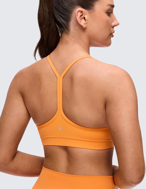 CRZ YOGA Butterluxe Y-Back Sports Bra for Women - Padded Racerback Yoga Top in Comfortable Fit