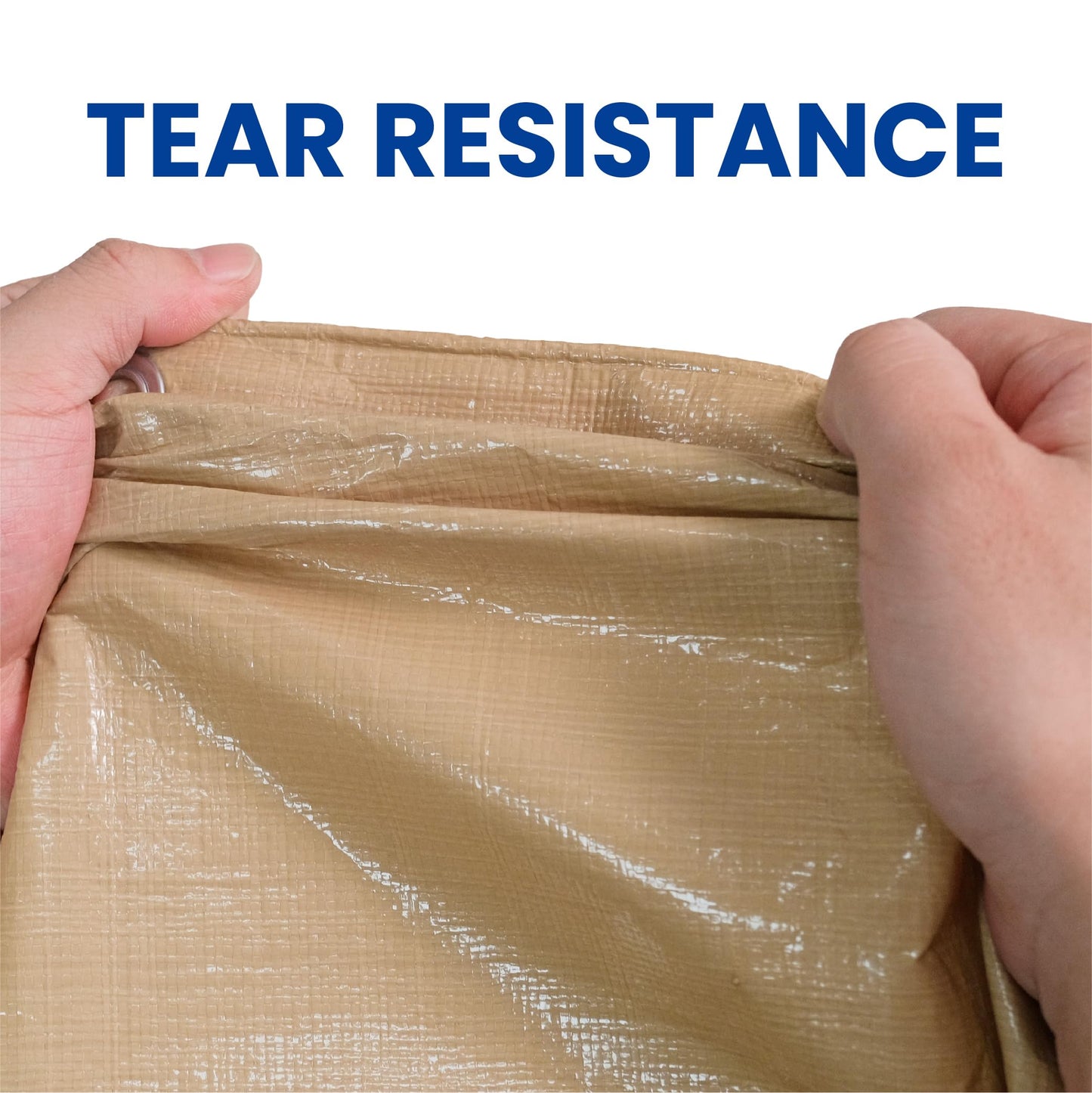 Tarp 20x20 Heavy Duty Waterproof Beige Tarp 12.5mil,Durable,Multipurpose, Weather Resistant,Uv Resistant,Tear Resistant,Can Be Used for Outdoor Furniture,Cars,Ships,Roofs-by MVPNET