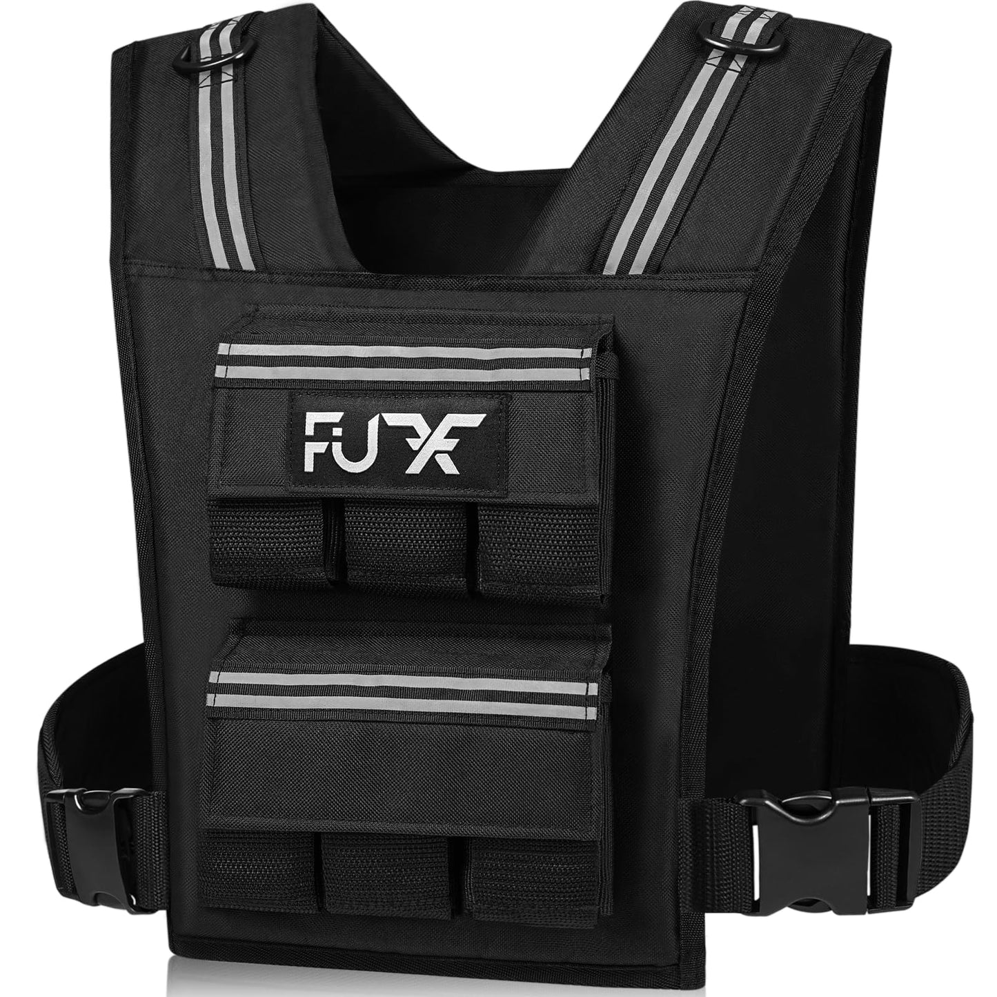 FUFF Adjustable Weighted Vest Men,30 LB Weight Vest for Strength Trainin, Workout Vest Woman with Removable Iron Weights for Walking, Rucking, Running, Exercise