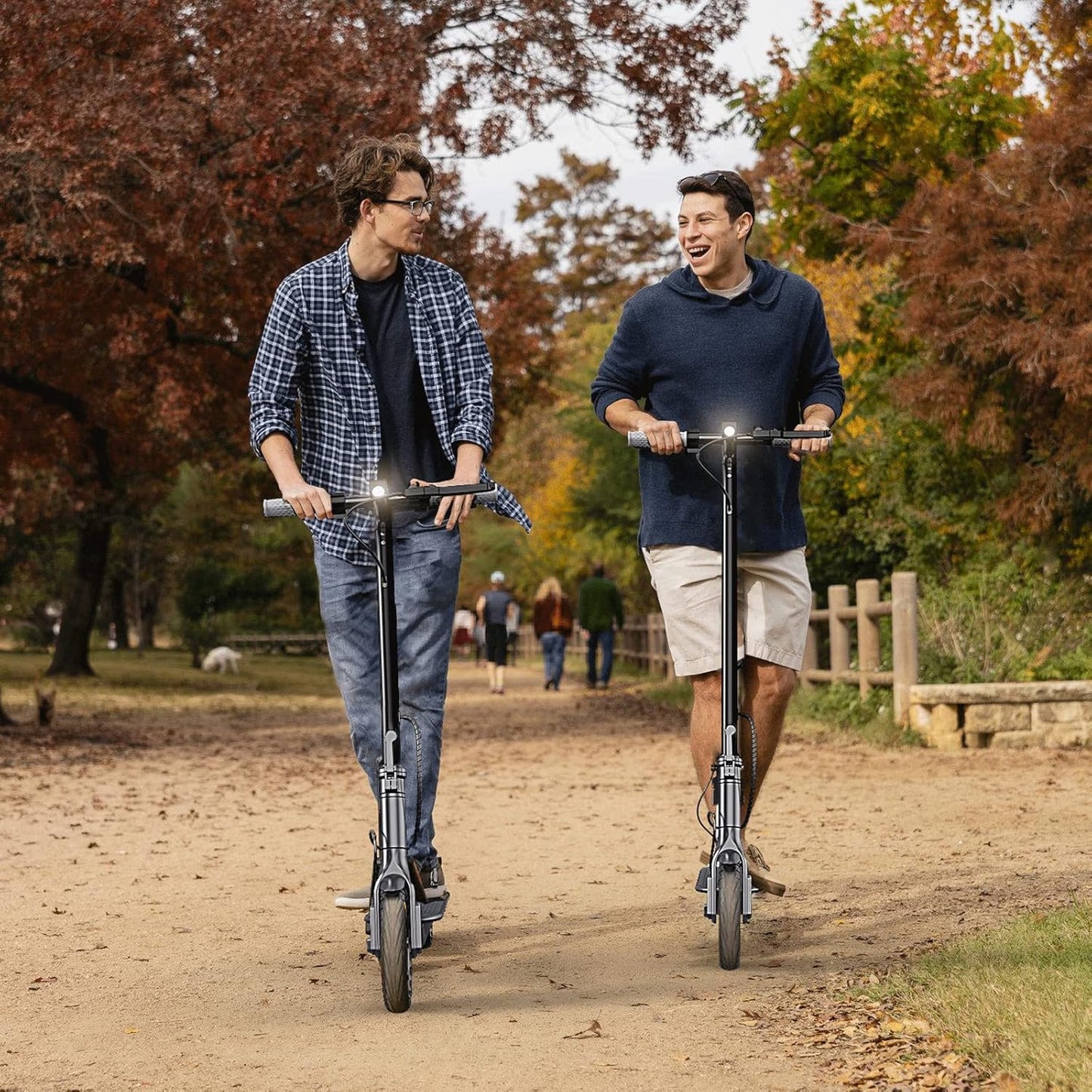 NAVIC Electric Scooter for Adults - Top Speed 22 MPH | 28-Mile Range | Dual Suspension & APP Control