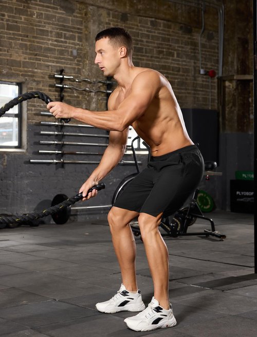 SILKWORLD Mens Athletic Shorts 2 in 1 Quick Dry 9 Inch Running Basketball Shorts Workout Gym Shorts, Black, X-Large