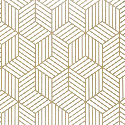 WENMER 17.7" x 118.1" Geometric Hexagon Peel and Stick Wallpaper - Removable, Self-Adhesive Vinyl Film for Home Use
