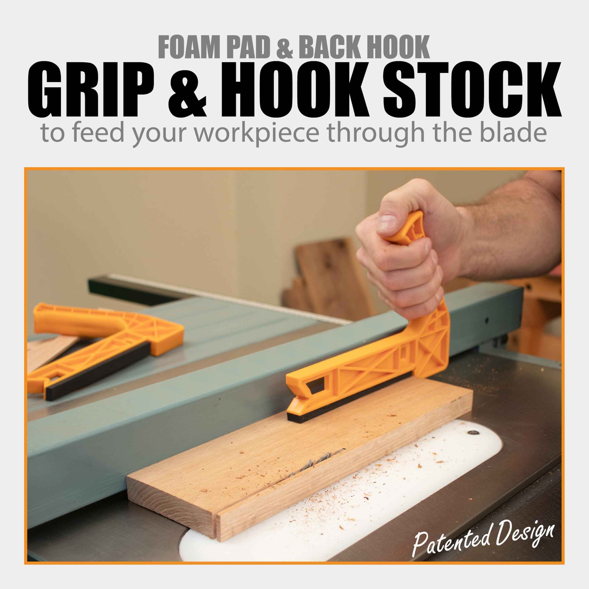 Peachtree Woodworking Supply 2 in 1 Safety-V Push Sticks for Table Saw, Band Saw, Jointer & Router Table, Safety Accessories, Safety Tool Wood Pusher Stick, Table Saw Push Stick - Pack of 2