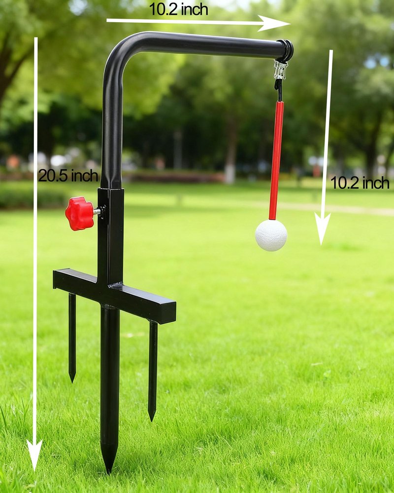 Miaimther Golf Swing Trainer for Kids & Youth | Durable Aluminum Practice Hitting Aid with Height Adjustment | Includes Replacement Balls | Ideal Golf Training Accessories for Beginners