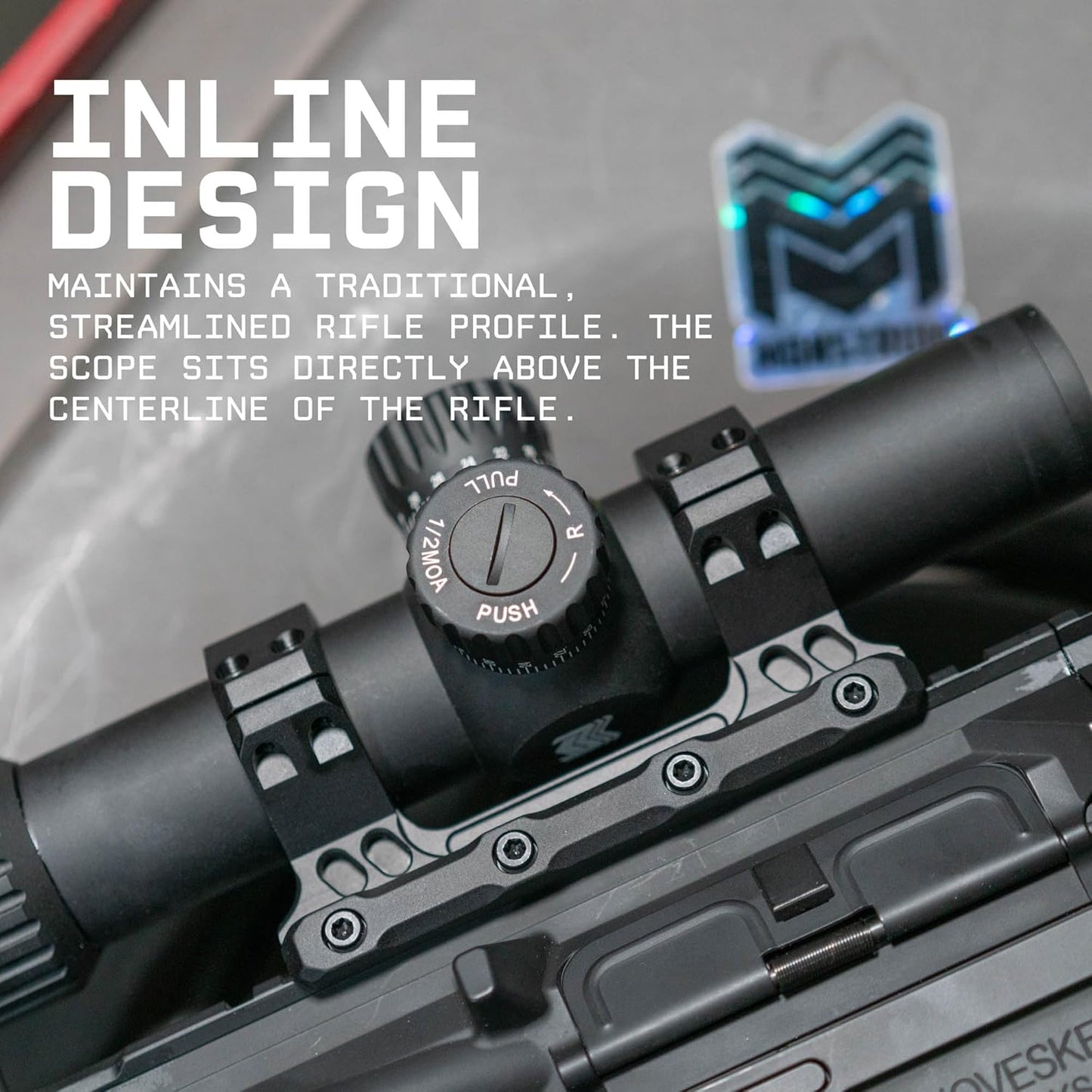 Monstrum Deadlock Series Dual Ring Scope Mount - Durable, Lightweight Design for Precision Shooting